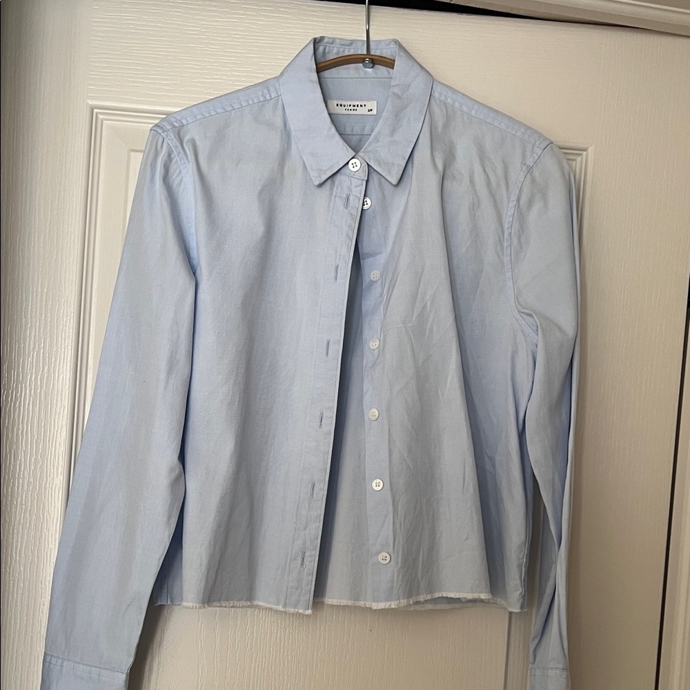 Equipment Light Blue Casual Button-Down Shirt